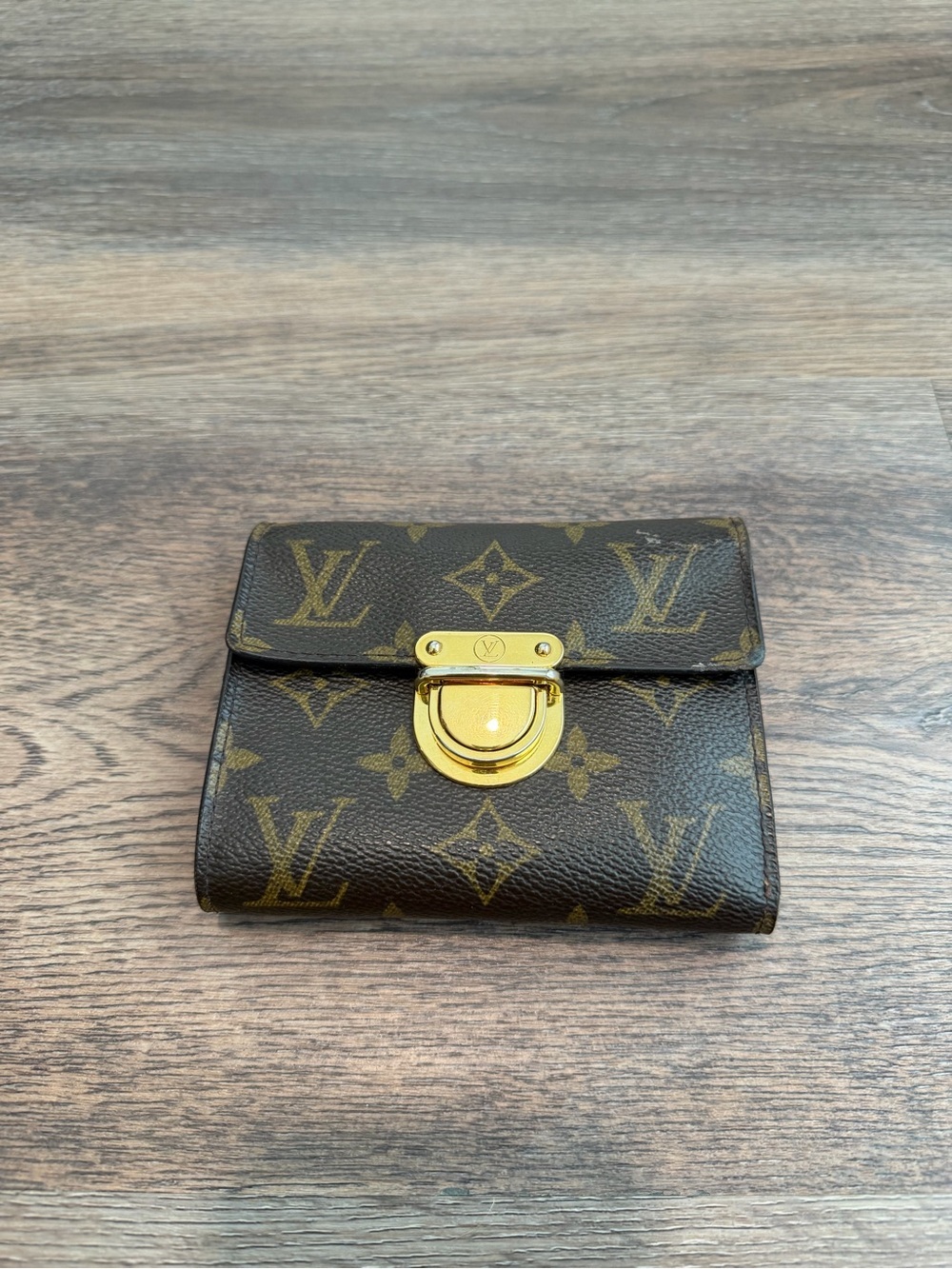 Louis Vuitton Monogram Koala Compact Wallet Gold Hardware Authentic C40055
